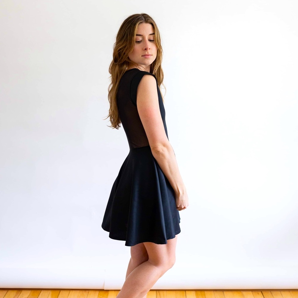 Peek-a-boo Black Party Dress